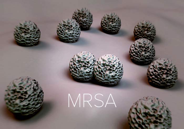 MRSA healthcare facility decontamination and sterilization